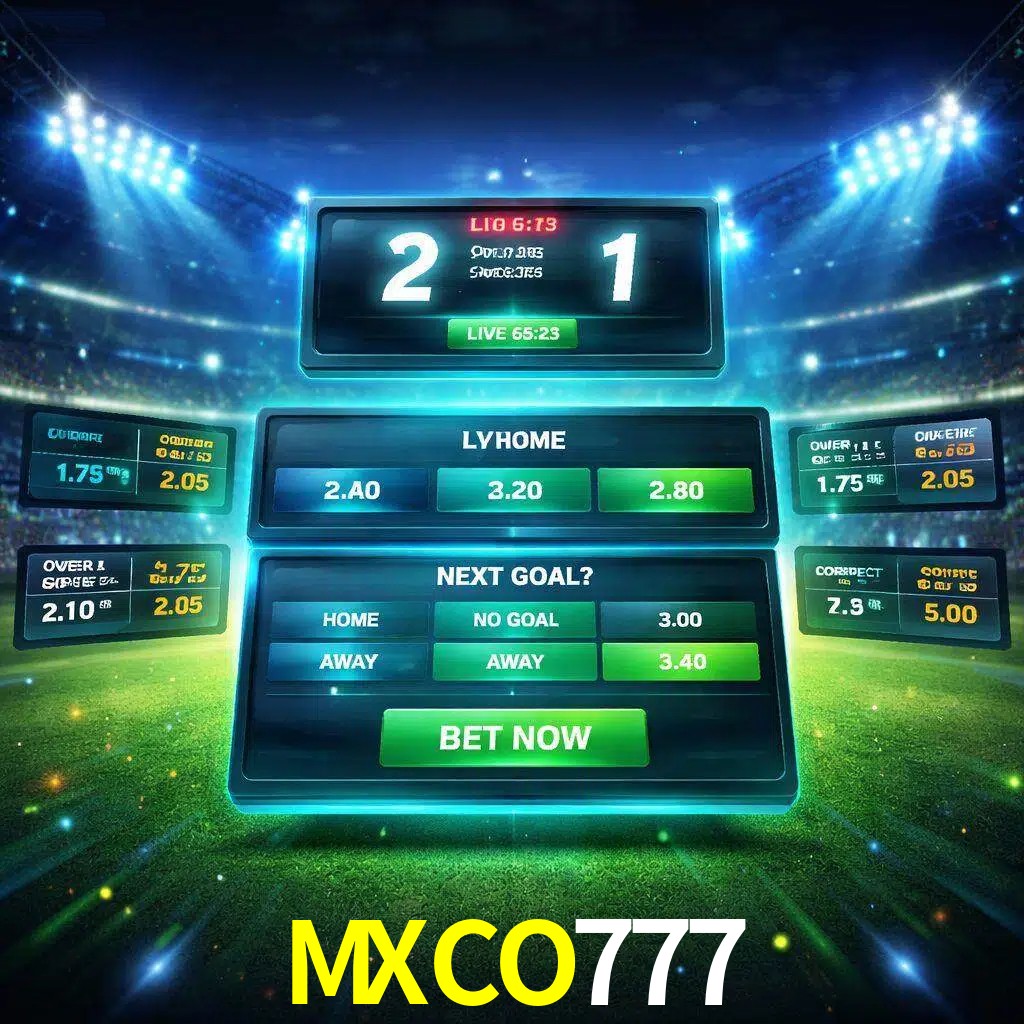 Vista de apuestas en vivo MXCO777 durante un partido en curso